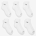 Nike Mens Everyday Cushion Ankle Socks 6-Pack Sx6899, White, Medium