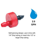 Rain Bird Sw20-30Ps Drip Irrigation Spot Watering Dripper/Emitter, 2 Gallon Per Hour, 30-Pack