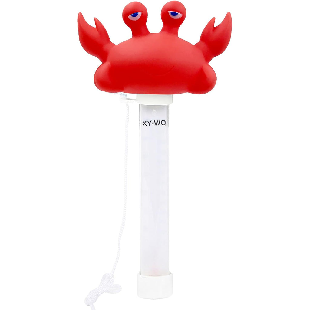 Xy-Wq Floating Pool Thermometer, Large Size Easy Read For Water Temperature With String - Swimming Pools, Spas, Hot Tubs, Ponds (Crab)