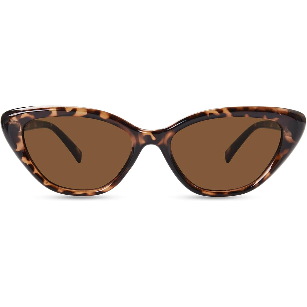 Cat Eye Sunglasses for Women, Vintage Retro Narrow Cateye Frame Trendy Sun Glasses, OP6913 Tortoise