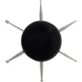 Nail Dotting Tool, 6-in-1 Metal Dotting Tool Nail Art, Circular Nail Design Dotting Pen, Ergonomic Dotting Disc for Manicure Embossing, Tracing, Painting - Black, 1pcs