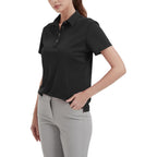 Women'S Polo Shirts Upf 50+ Casual Work Quick Dry 4 Buttons Short Sleeve Collared Golf Shirt Xs-4Xl