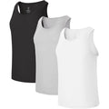Bamboo Cool Men'S Tank Top Undershirts Moisture Wicking Breathable, Fitted Ruglar Fit T Shirts For Men 3 Pack