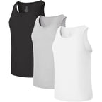 Bamboo Cool Men'S Tank Top Undershirts Moisture Wicking Breathable, Fitted Ruglar Fit T Shirts For Men 3 Pack
