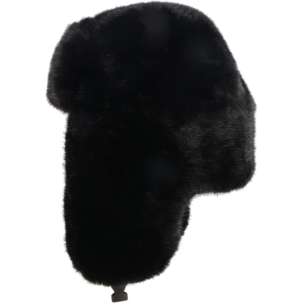 TZ Promise Men Women Winter Fuzzy Fluffy Solid Trapper Hats Windproof Hood Russian Trooper Warm Ear Flaps Cold Weather