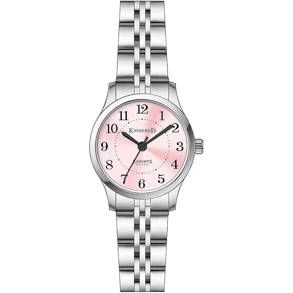 Easy Reader Watch for Women with Solid Stainless Steel Band Ladies Dress Watch Water Resistant