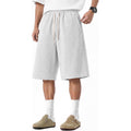 Baggy Sweat Shorts Men Wide Leg, Cotton Gym Shorts Zipper Pocket Long Below Knee, Oversized Loose Y2K Casual Athletic