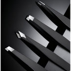 4-Piece Professional Tweezers Set, Tweezers for Eyebrows, Facial Hair, Splinter & Ingrown Hair Removal, Precision Tip with Travel Bag,Gift for Women Men