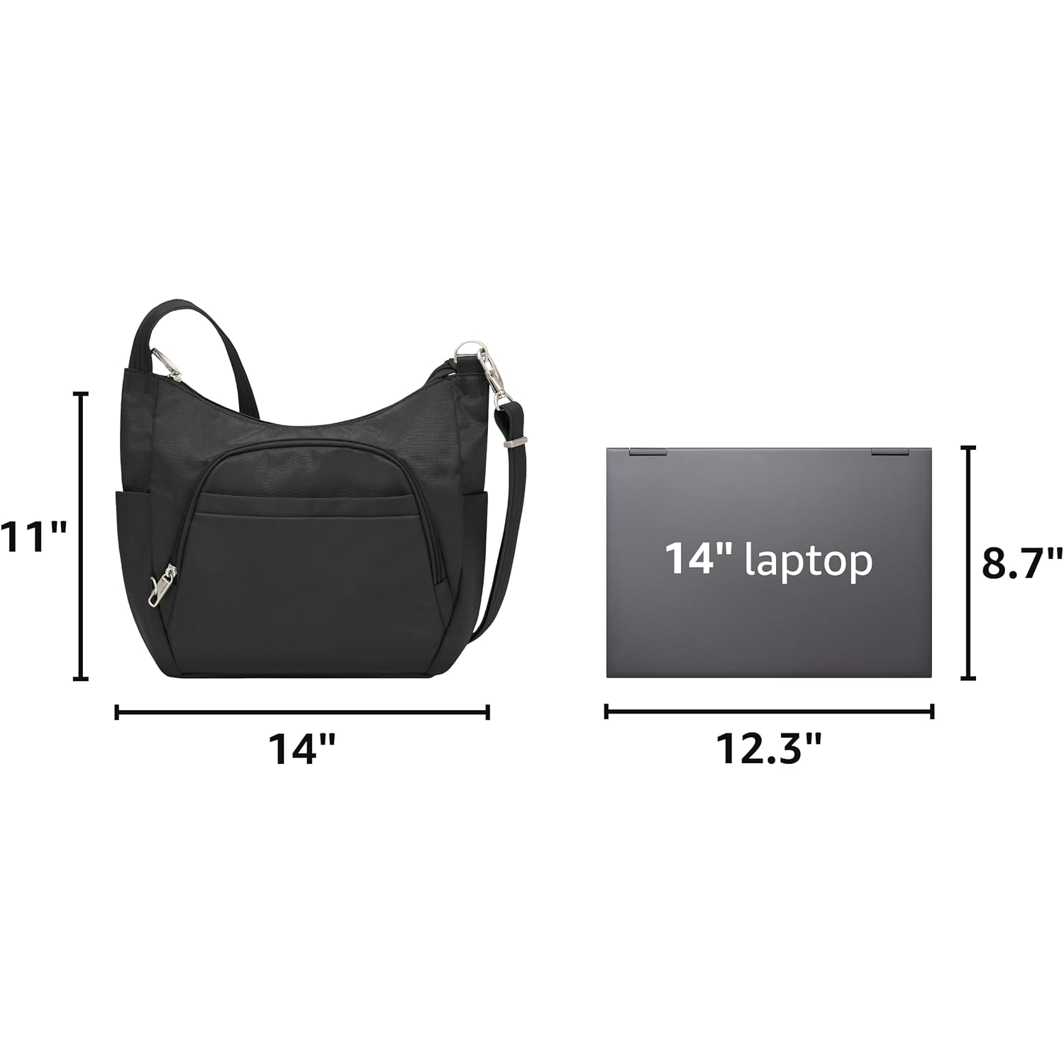 Travelon Anti-Theft Classic Crossbody Bucket Bag | Anti-Theft
