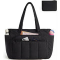 Bagsmart Tote Bag For Women, 2 Set Tote Bag With Zipper, Quilted Nurse Handbags For Work Travel College | 20L Capacity