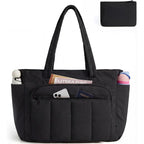 Bagsmart Tote Bag For Women, 2 Set Tote Bag With Zipper, Quilted Nurse Handbags For Work Travel College | 20L Capacity