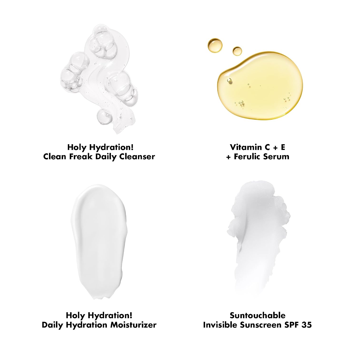 E.L.F. Skin Wake The E.L.F. Up Skincare Kit, Travel-Size Hydrating Face Cleanser, Sunscreen, Moisturizer & Brightening Serum, Vegan & Cruelty-Free