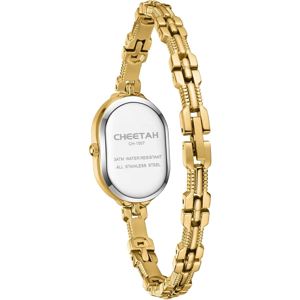 CHEETAH Women's Gold Dainty Bangle Watch Small Vintage Bracelet, Easy Read Numeral Dial Waterproof
