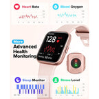Smart Watches for Women, 1.8" Touch Screen Fitness Watch with Heart Rate, Pedometer, IP68 Waterproof Smartwatch for iPhone Android, 2 Packs