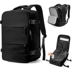 Vacuum Backpack Travel With Pump,Large Travel Backpack With Vacuum System,Mochila Compresion Al Vacio,Flight Approved 18X14X8,Waterproof Carry On Personal Item Laptop Backpacks,Black