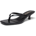 Women'S Kitten Heel Sandals Square Toe Slip On Flip Flop Heels 2 Inch Thong Sandals Party Dress Heeled Sandals
