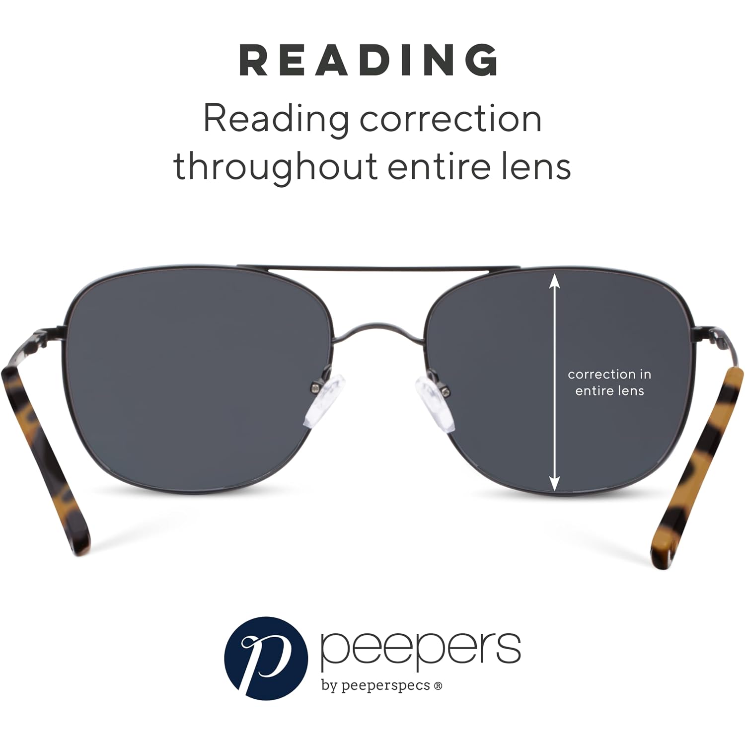 Peepers by PeeperSpecs Womens Ultraviolet Aviator Reading Sunglasses Pink/Gold