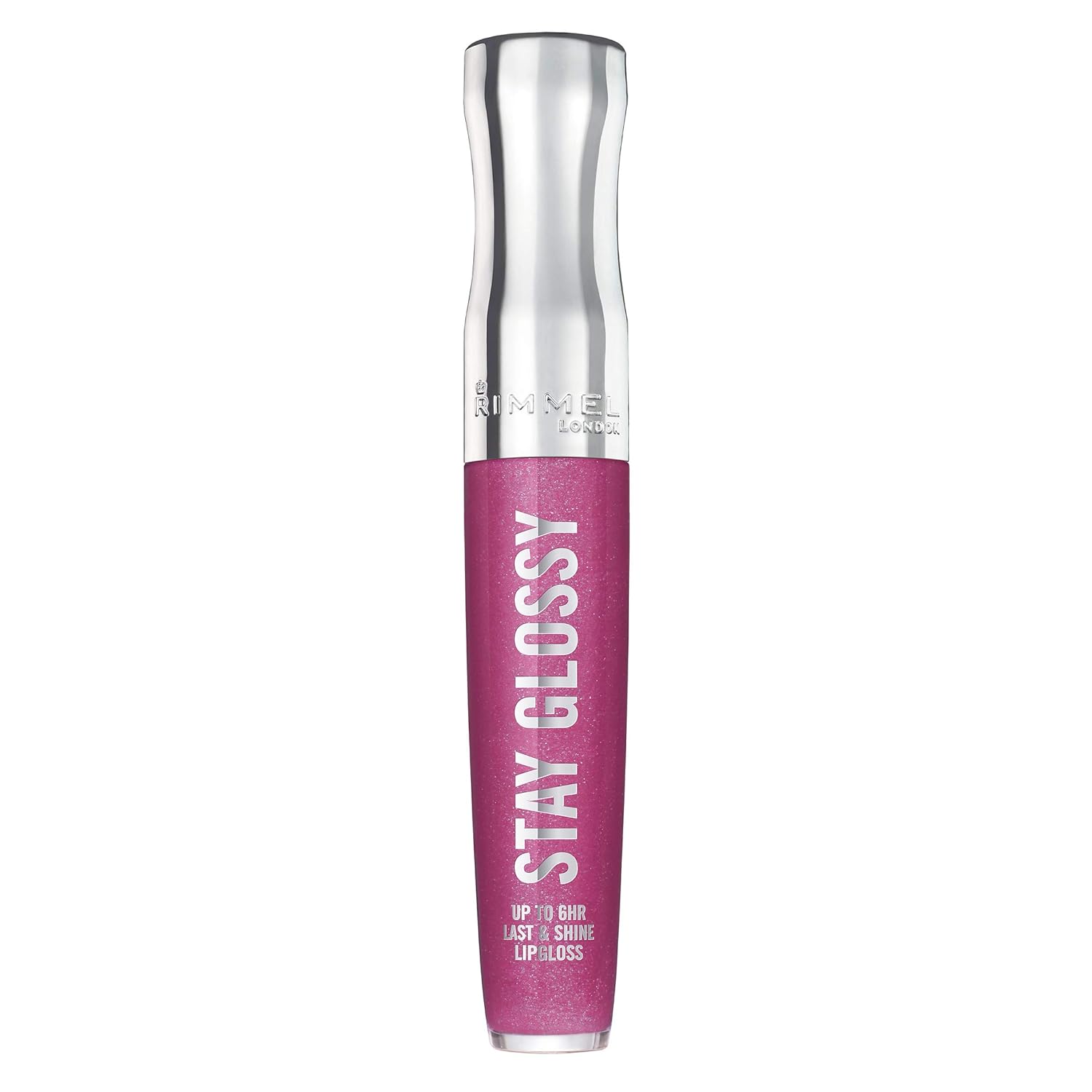 Rimmel Stay Glossy Lip Gloss - Non-Sticky and Lightweight Formula for Lip Color and Shine - 185 Grapevine Groove, .18oz
