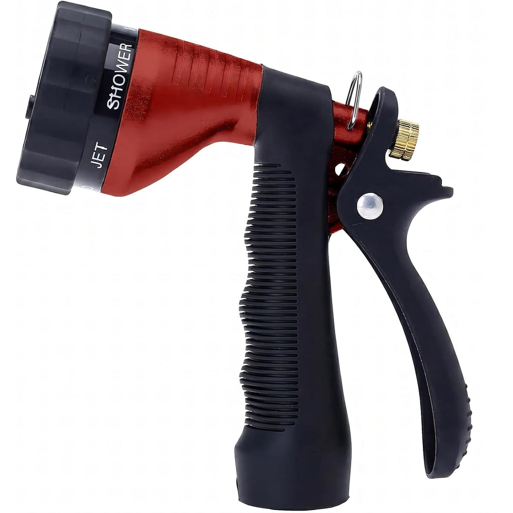 Water Hose Nozzle Spray Nozzle, Metal Garden Hose Nozzle With Adjustable Spray Patterns, Perfect For Watering Plants, Washing Cars And Showering Dogs & Pets