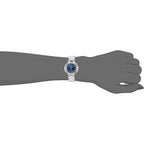 Bulova Ladies' Rubaiyat Diamond Stainless Steel 2-Hand Quartz Watch, Blue Dial And Sapphire Crystal Style: 96R225