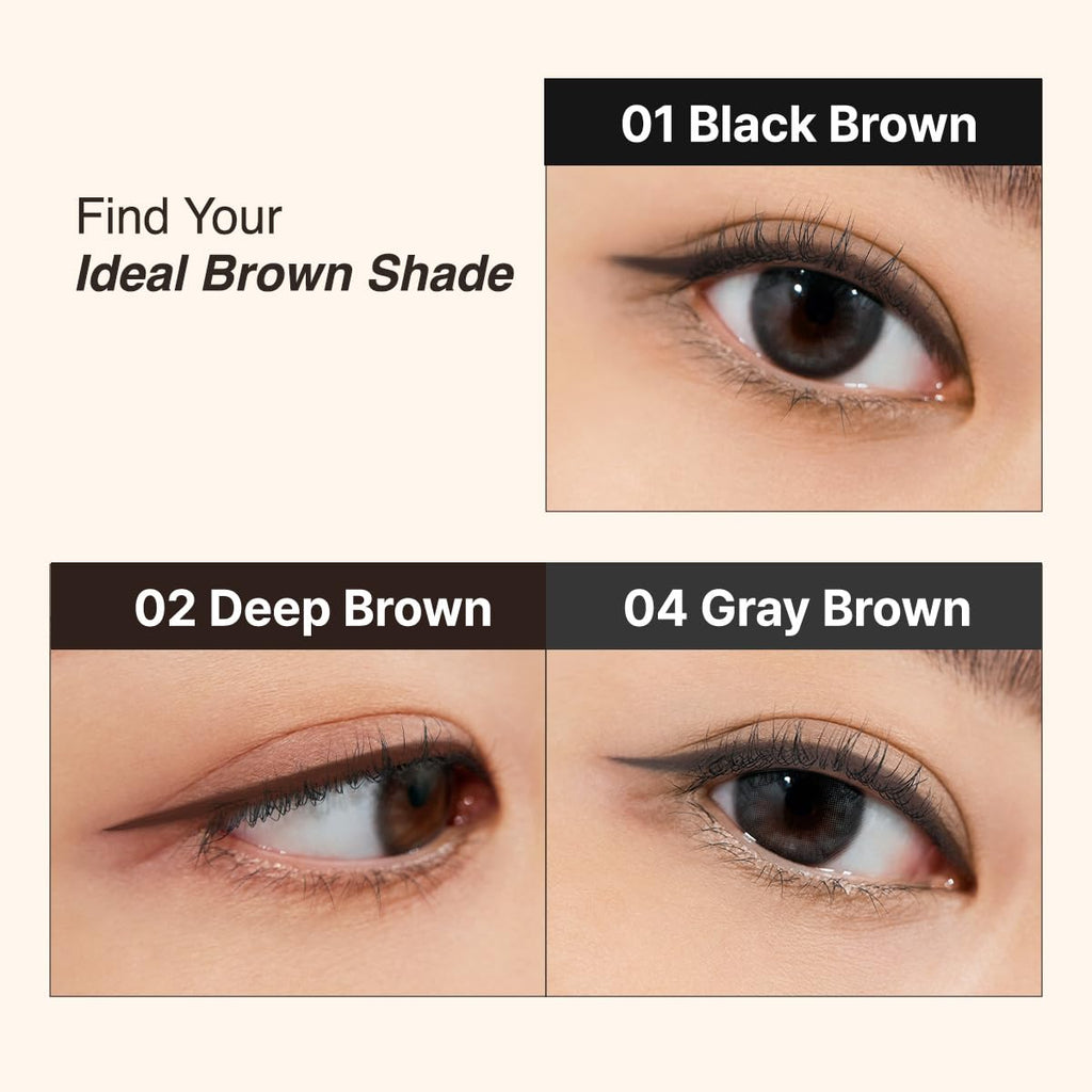Clio Extreme Gelpresso Pencil Eyeliner, Gel Smooth Waterproof Formula, High Pigment Color, Smudge Proof Long Wear, Creamy Glide, Tightline Blend Control, Safe For Sensitive Eyes (002 Deep Brown)