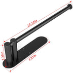 Paper Towel Holder Under Cabinet, Upgraded Dual-Rod Adhesive Paper Towel Holder With Longer Base, Stainless Steel Wall Mounted Holder For Kitchen Towels, No Drill, Black