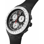 Swatch Chrono 42 Unisex Watch Dress Stainless Steel Black Automatic Waterproof Nothing Basic About Black