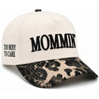 Mommin Trucker Hat for Women, Adjustable Embroidered Mom Baseball Cap -Christmas Mothers Day Birthday Gifts for Mom & Wife Mommin Leopard-01