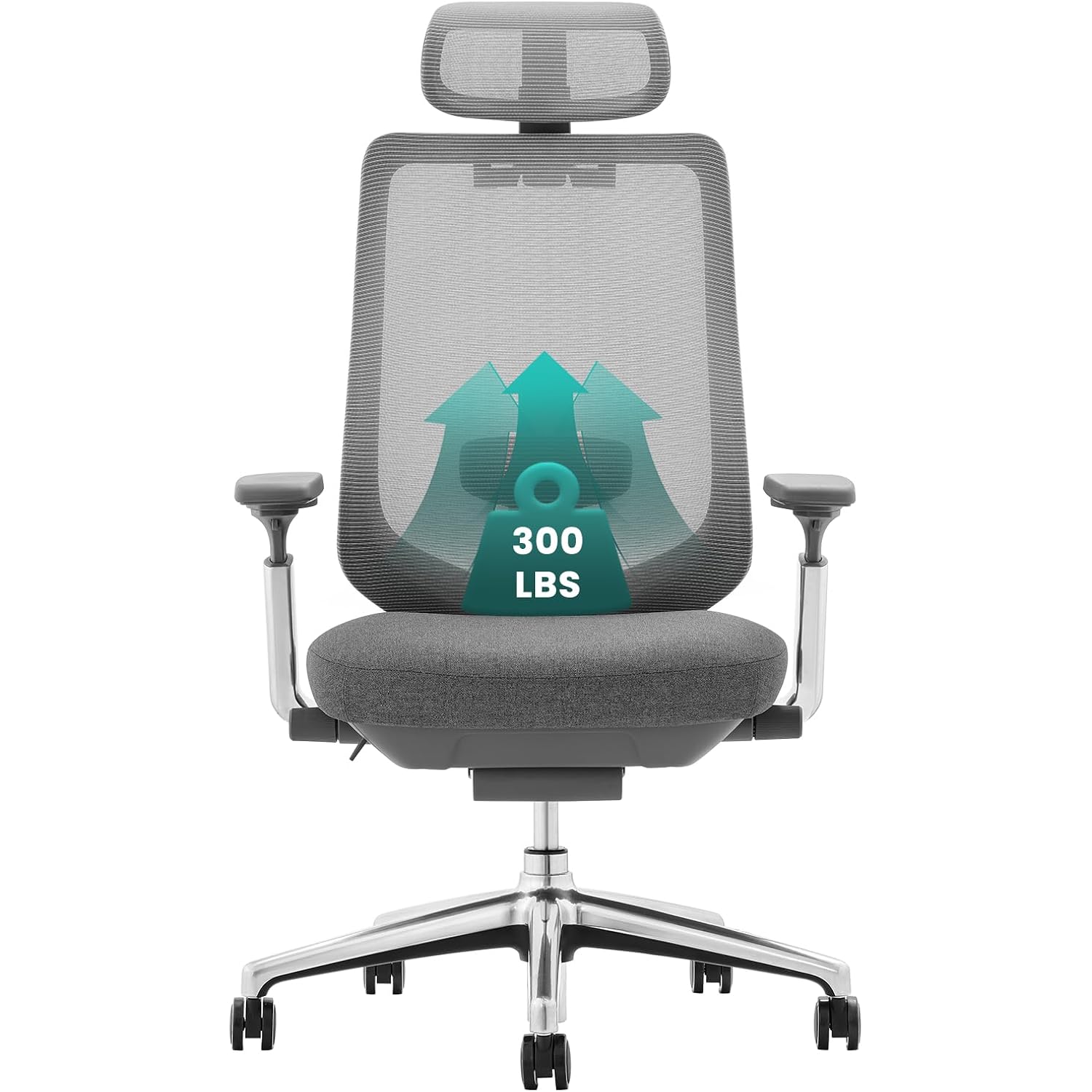 Colamy Ergonomic Mesh Office Chair, High Back Office Chair, Computer Executive Desk Chair With Lumbar Support,Adjustable Headrest And 4D Arms, Slide Seat, Tilt Lock-Darkgrey New