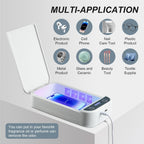 Nail Tool Sterilizer Box Portable with Blue Light,USB Sterilizer Cleaning Box for Nail Salon, Tweezers, Jewelry, Phone, Manicure Tools