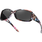 HAOLOTA Women's Polarized Sunglasses - Fashionable Wraparound Butterfly Design with UV400 Protection