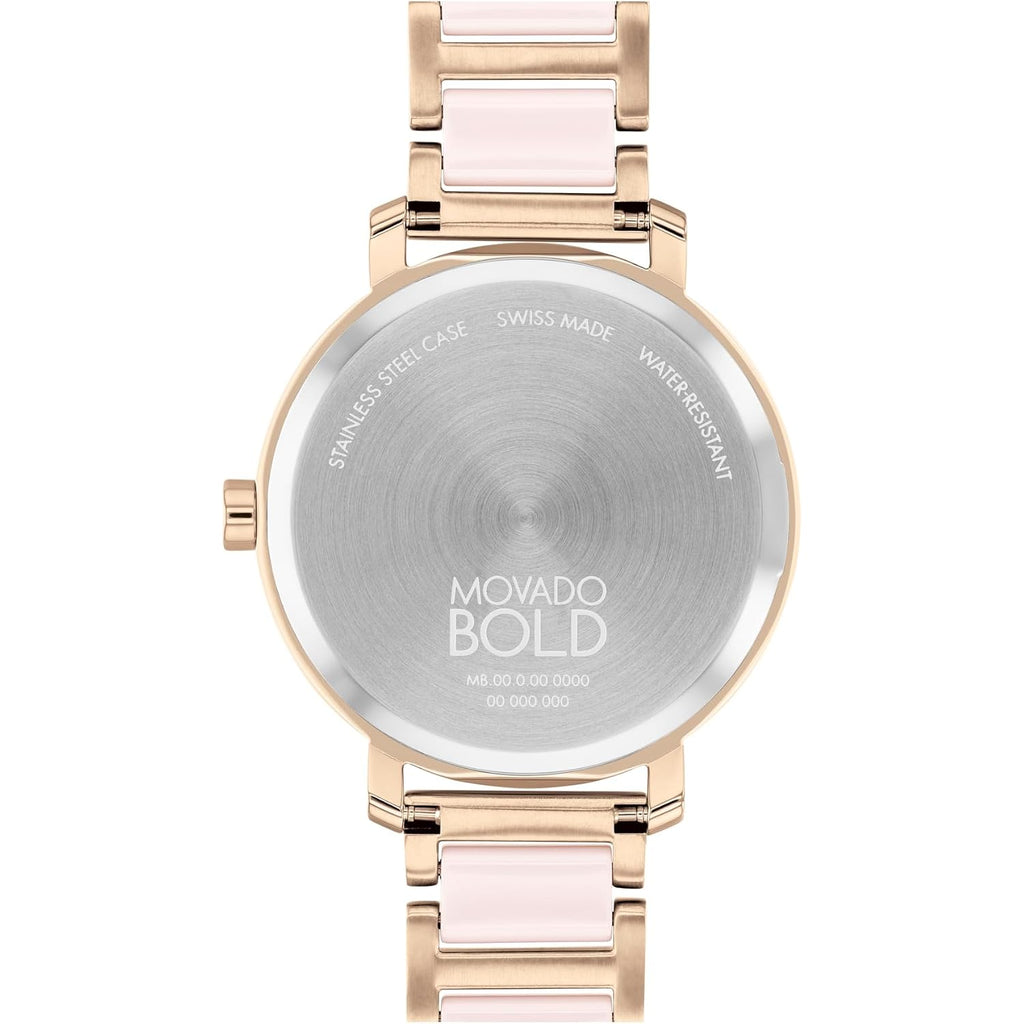 Movado Bold Evolution 2.0 Women'S Watch - Swiss Quartz Movement, Stainless Steel Link Bracelet - 3 Atm Water Resistance - Luxury Fashion Timepiece For Her - 34Mm