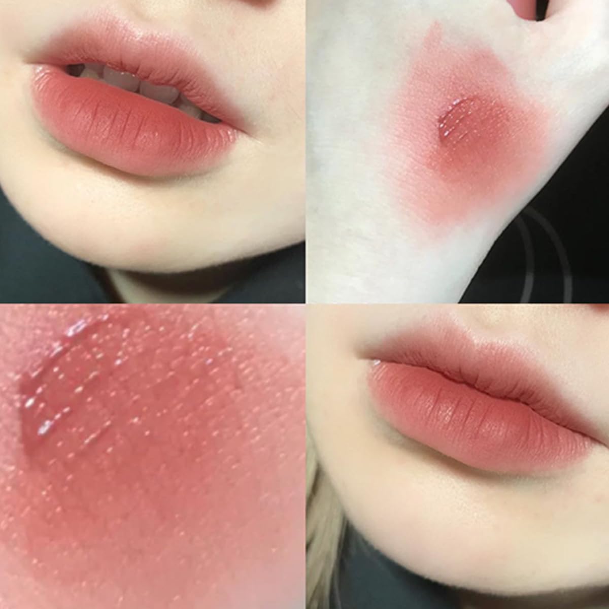 Baorder 3 Colors Cute Rabbit Matte Liquid Lipstick set, Velvet Lip Glaze 2 in 1 Key Chain Bunny Lip Gloss Lip Stain,Waterproof Long Lasting Non-Stick Cup Lip Clay for Girls