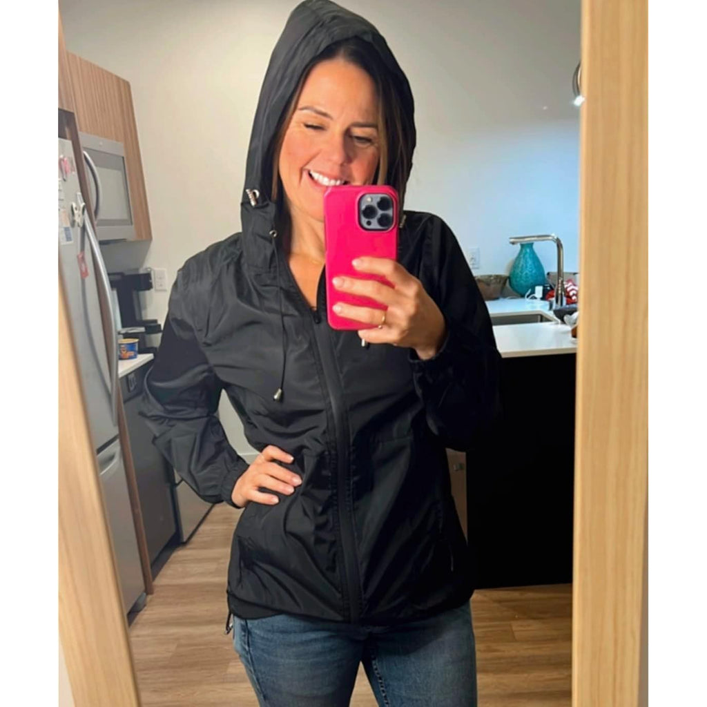 Womens Rain Jackets Waterproof Windbreaker Jackets Lightweight Portable Rain Coat