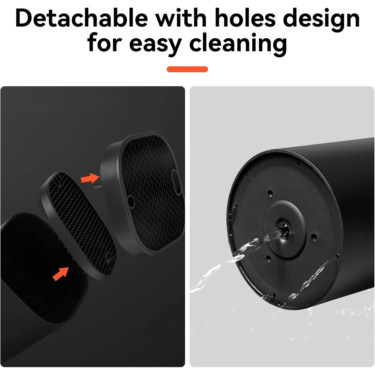 Fohil Knife Block Without Knives, Universal Knife Block, Detachable Knife Holder, Space Saver Knife Storage Holder With Scissors Slot, Sharpening Bar Slot, Kitchen Knife Holder Black