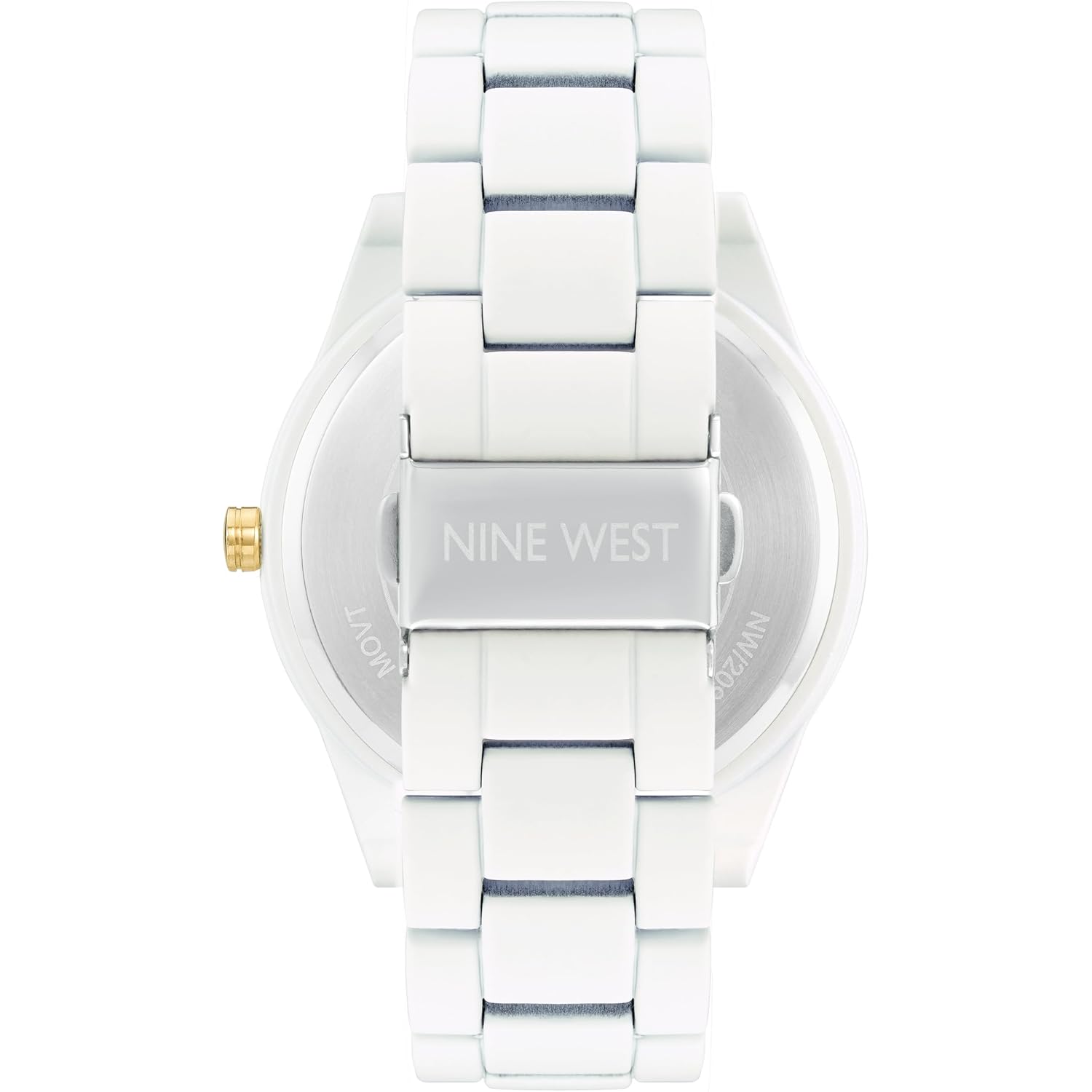 Nine West Women'S Metal Bracelet Watch With Rubberized Coating