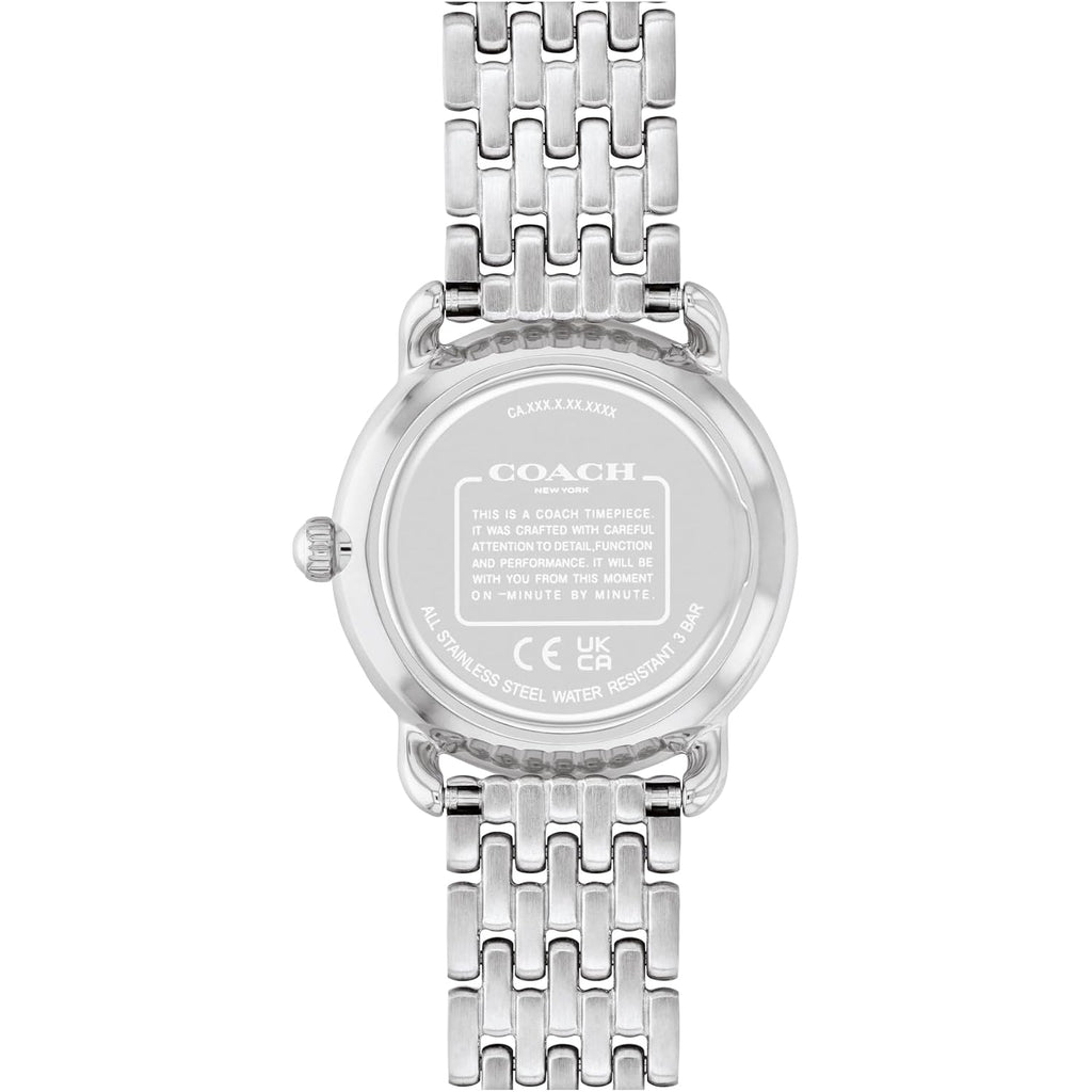 Coach Elliot Women'S 2H Quartz Watch - Stainless Steel Bracelet - Water Resistant Up To 3Atm/30 Meters - Premium Fashion - Classic, Minimalist Design For Everyday Wear - Gift For Her - 28Mm