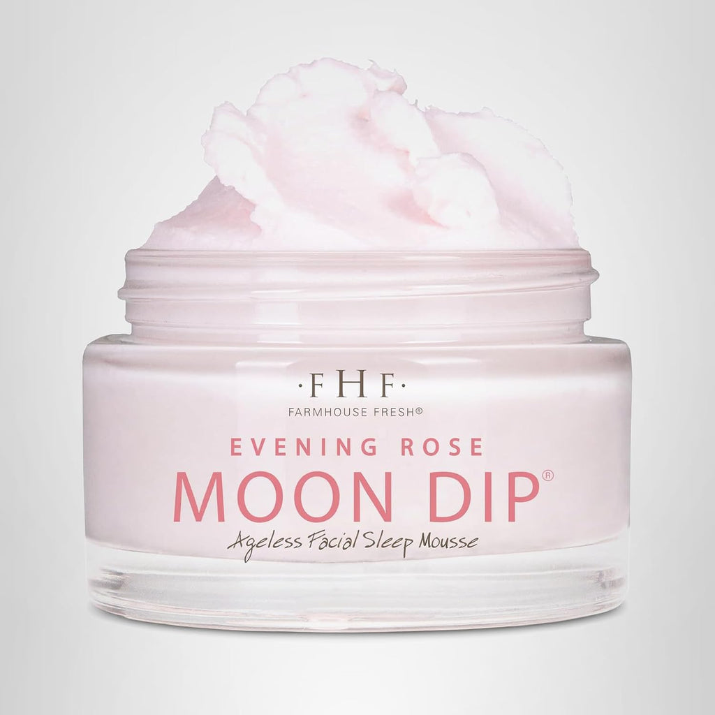 Farmhouse Fresh Evening Rose Moon Dip – Retinol Night Cream With Peptides & Vitamin C – 1.7 Fl Oz