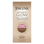 Jergens Natural Glow Self Tanner Face Moisturizer With Spf 20 Facial Sunscreen, Medium To Deep Skin Tone, Sunless Tanning, Oil Free, Broad Spectrum Protection Uva And Uvb, 2 Oz (Packaging May Vary)