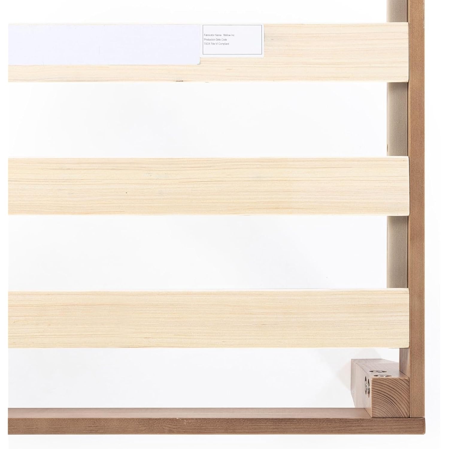 Mellow Naturalista Classic - 12 Inch Solid Wood Platform Bed with Wooden Slats, No Box Spring Needed, Easy Assembly, Queen, Pine