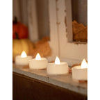 Led Candles, Tea Lights Candles Battery Operated Bulk, 24-Pack Long-Lasting 200 Hours Flameless Tealight Candles, Realistic Tea Lights For Halloween Christmas Wedding, 1.5'' D X 1.25'' H