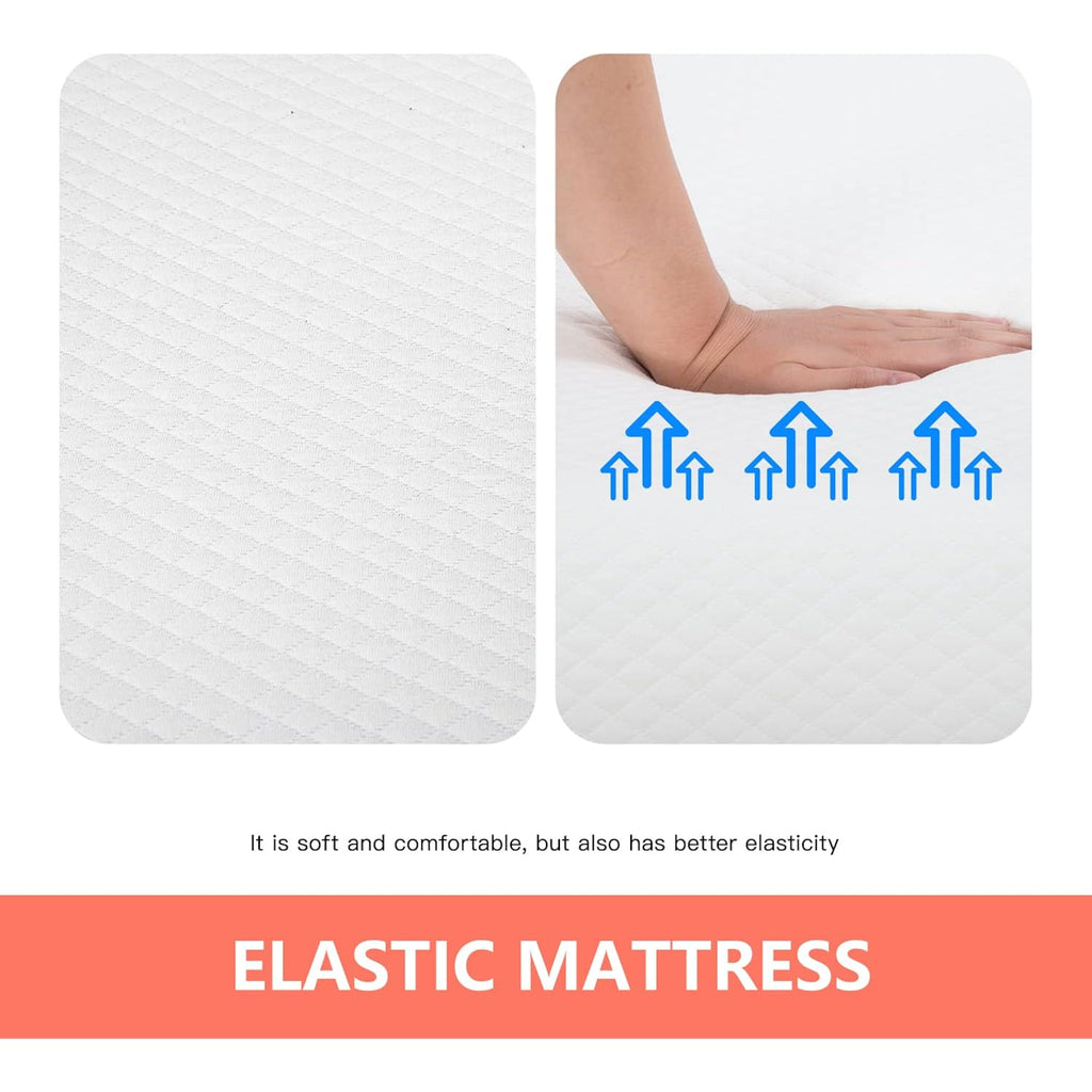 FDW | 5 Inch Full Mattress | Medium Firm | Gel Memory Foam Mattress | White | Bed in a Box, CertiPUR-US Certified | Pressure Relief, Cooling Ventilated Foam | Washable Removable Cover