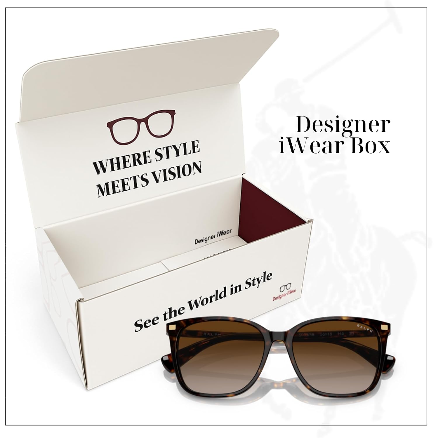 Ralph Lauren Vvcv RA5293 Square Sunglasses for Women +BUNDLE with ACCESSORY EYEWEAR KIT Shiny Dark Havana / Gradient Brown