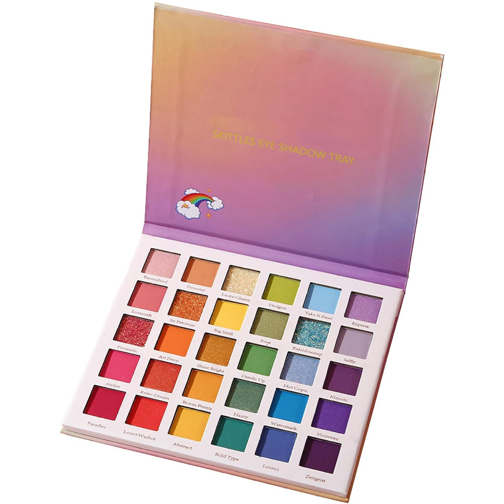 Glitter Eyeshadow Palette, 30 Color Waterproof Rainbow Palette, Highly Pigmented Mattes And Shimmer