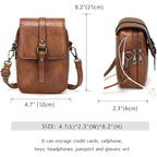 Vintage Crossbody Phone Bag For Women, Small Pu Leather Shoulder Purse And Handbag