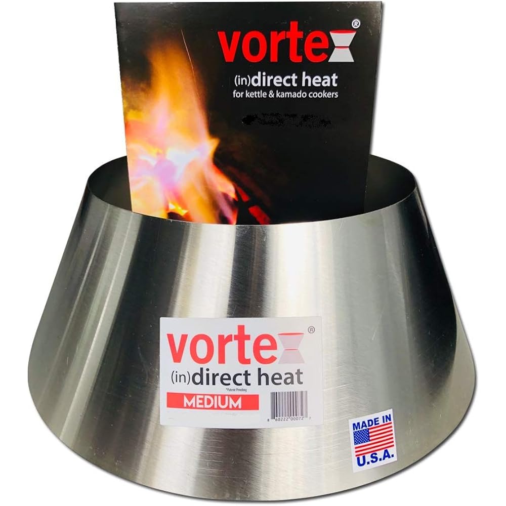 Vortex (In) Direct Heat For Charcoal Grills, Medium Size - For Weber Kettle 22 26.75 Wsm Smokey Mountain Xl Kamado Xl Big Green Egg