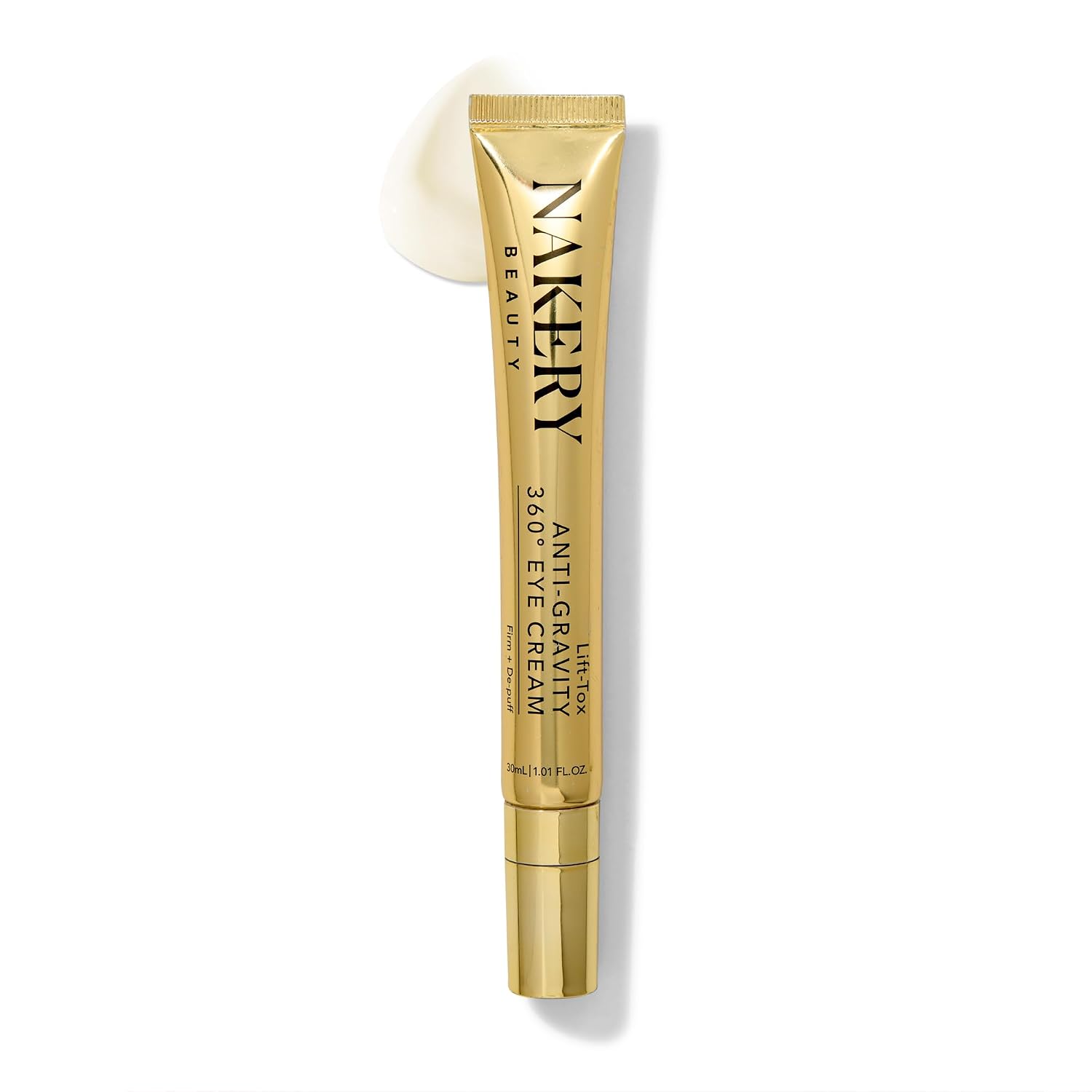 Nakery Lift-Tox Eye Cream For Puffiness And Bags, Lifting Treatment With Hyaluronic Acid, Anti Aging Formula For Women, Depuffing Moisturizer For Wrinkles And Dark Circles