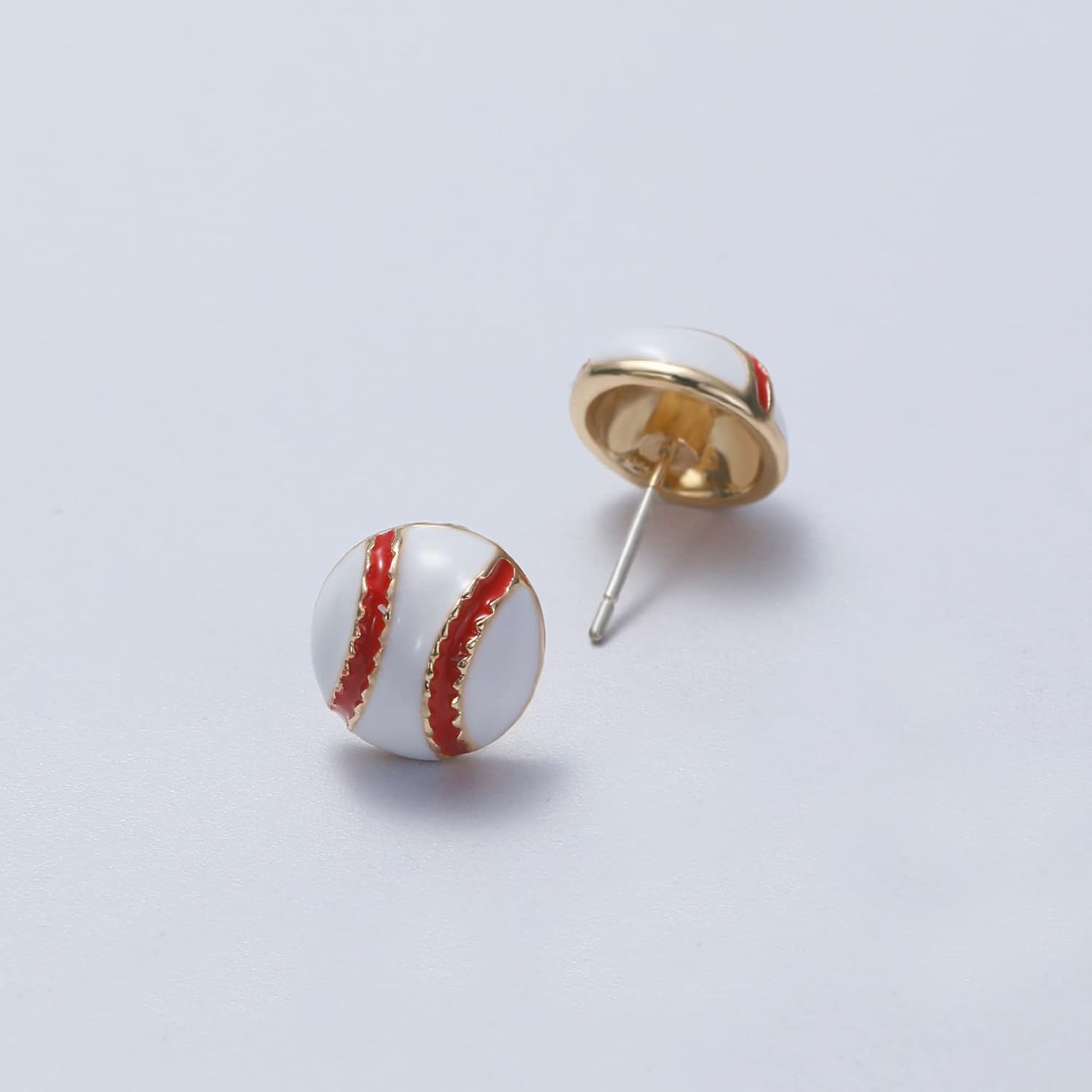 SmileBelle Baseball Earrings for Women, Sterling Silver Baseball Studs Matching Softball Mom Outfits Hypoallergenic Sports Earrings for Teen Fans Accessories as Birthday Game Day Gifts