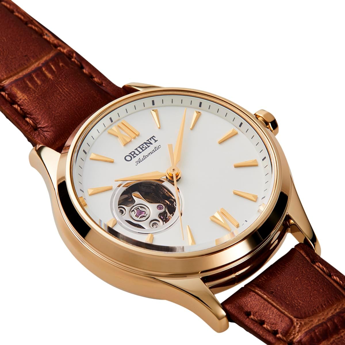 Orient Rn-Ag0728S Women'S Automatic Watch, Mechanical, Automatic, Open Heart, Dial Color - White, Classic Ladies Watch