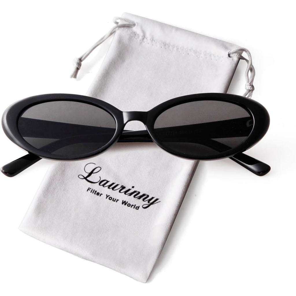 90s Sunglasses for Women Men Retro Small Oval Sunglasses
